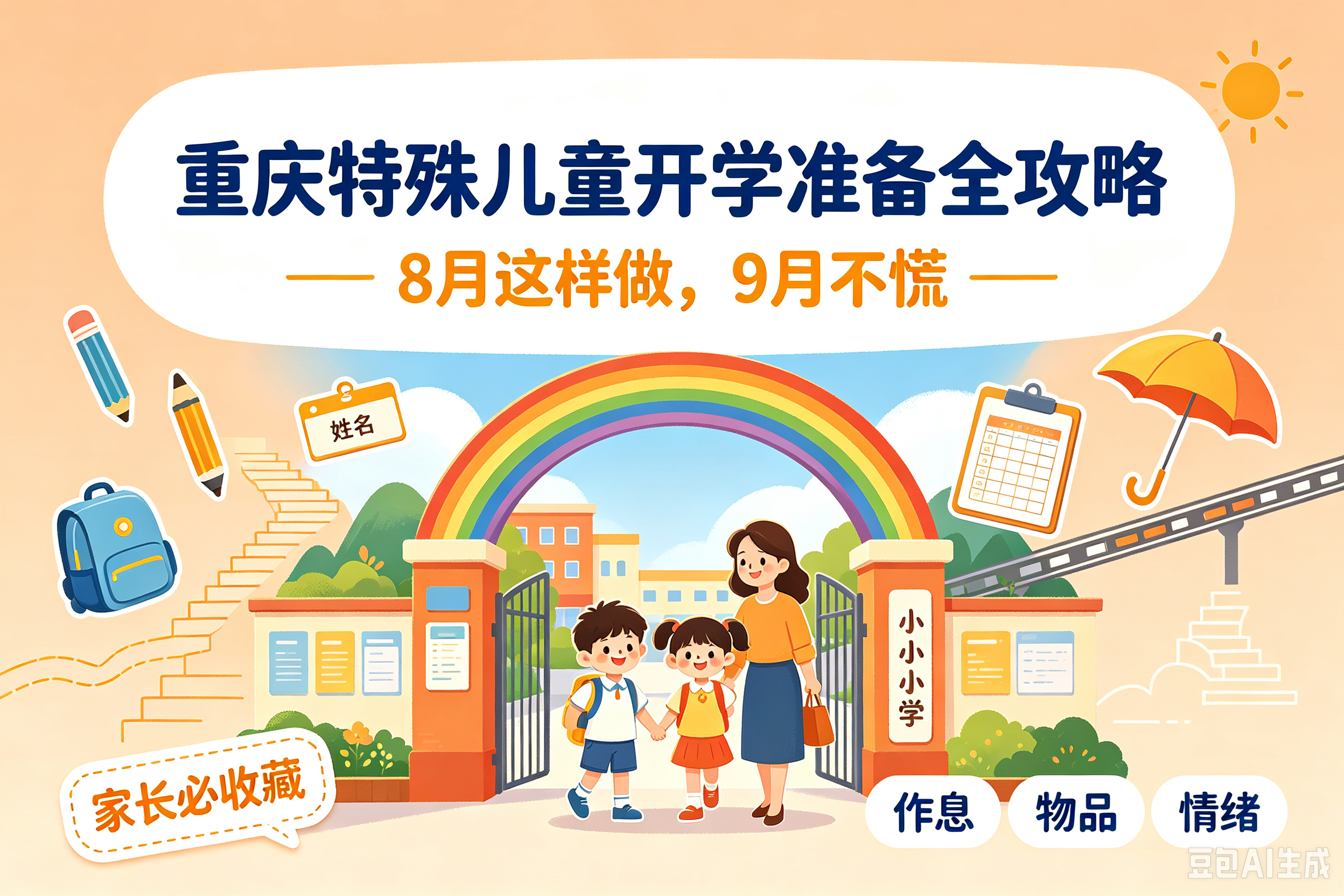重庆特殊儿童开学准备全攻略：8月这样做，9月不慌（家长必收藏）